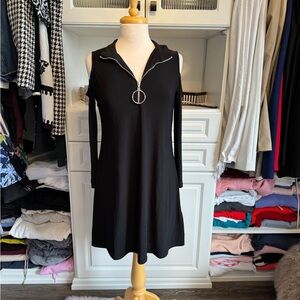 Fantastic cold shoulder black dress